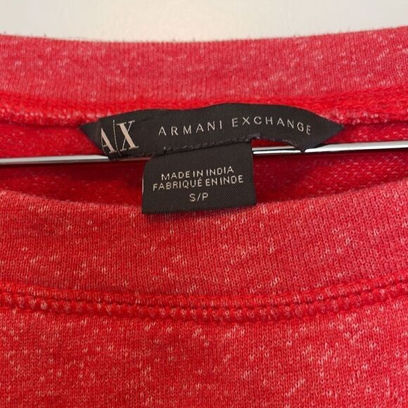 Armani Exchange Red Tunic Length Pull Over Sweater Size Small - Picture 3 of 6